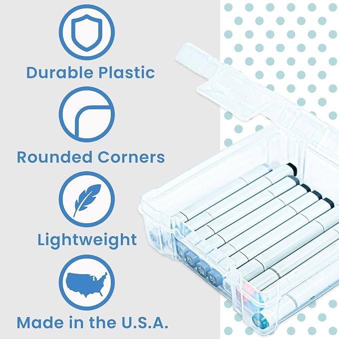 ArtBin 6953AB ClearView 6" x 6" Box Art & Craft Organizer, [1] Plastic Storage Case, Clear | 6.25 x 6.625 x 2.125 Inches, Clear View Lid, Compact Craft Organizer, Stackable, Durable Plastic - Image 3