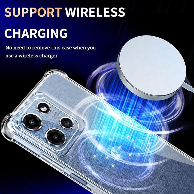for Moto G 2025 Case and Screen Protector, Shockproof Crystal Clear Slim Soft Silicone TPU Protective Phone Cover for Motorola G 2025 Clear - Image 7