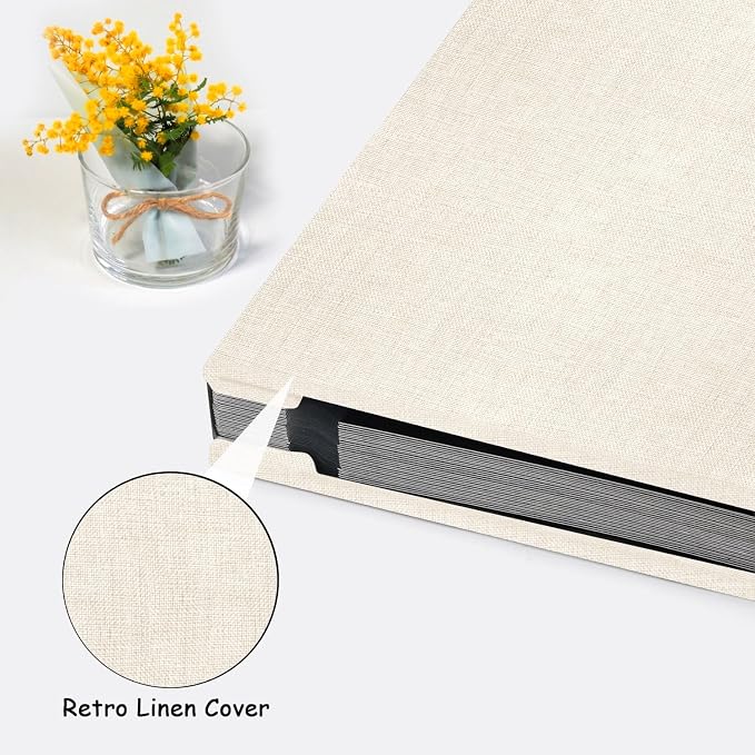 Zesthouse Photo Album Self Adhesive Pages, 60 Pages Magnetic Scrapbook Albums with Sticky Page, Photos Album Holds 8x10 & 5X7 & 4x6 & 6x8 & 3x5, Large Picture Book Ideal Gift for Family Wedding Baby - Image 4
