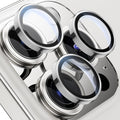 WSKEN for iPhone 15 Pro/iPhone 15 Pro Max Camera Lens Protector,[Keep Original Shooting] Shatterproof 9H Tempered Glass Camera Screen Protector Metal Ring Cover Film Accessories,Silver Titanium by SmartProtectionGreenerFuture