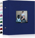 Ejblfe Photo Album 4x6,Linen Cover Slide-in Photo Album Book Can Holds 1000 4x6 Photos with 100 Black Sheets for Family,Wedding,Baby and Holiday Pictures (Dark blue) by EJBLFEPremiumPhotoAlbums