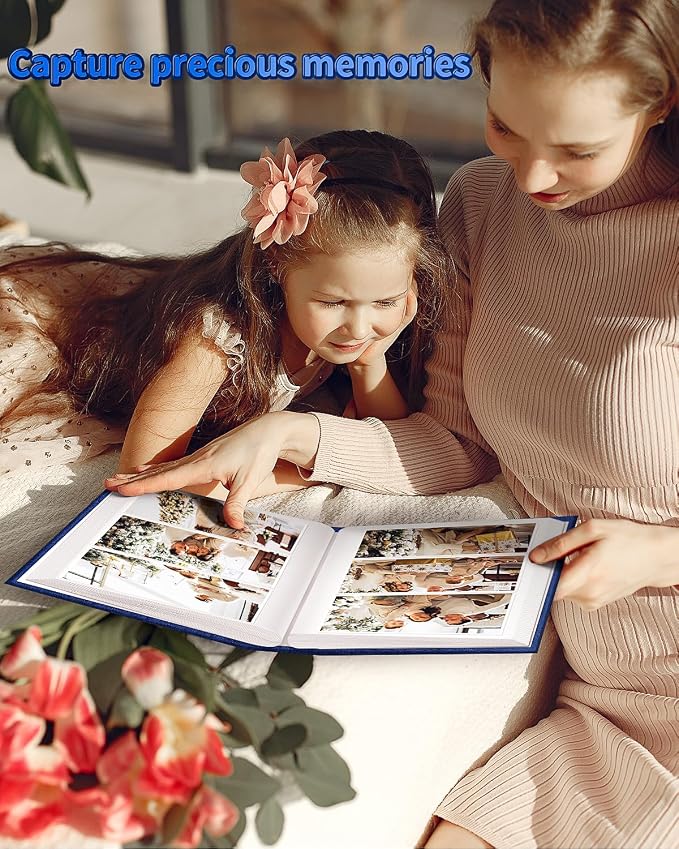 Artfeel Photo Album 4x6 with 100 Pockets,Slip-in Picture Albums,Linen Cover Memory Book with Front Window,White Page Vertical Photo Book for Wedding,Family,Anniversare,Baby,Vacation - Image 7