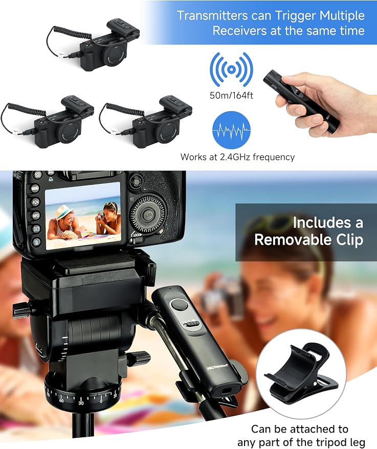 PROfezzion 164ft Remote Shutter Release Wireless for Select Sony Cameras | for Sony A7IV A7III A7II A7 A6600 A6500 A6400 A6300 A6100 A7R A7RII A7RIII A7RIV A7RV A1 A1II A9 A9II A9III RX100 VII VI ZV-1 - Image 5