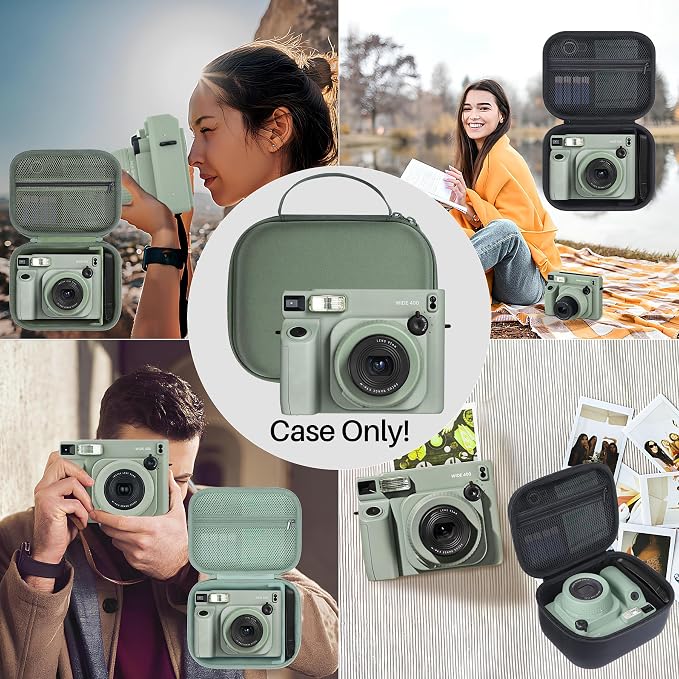 Lebakort Storage Case Compatible with Fujifilm INSTAX Wide 400 / Wide 300 Instant Camera (Black Case) - Image 9