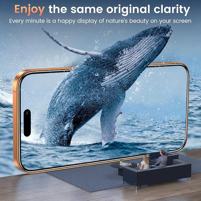 Fotbor Compatible with 3 Pack iPhone 17 Pro Screen Protector with 1 Set Camera Lens Protector, 2025 Upgrade 9H+ Premium Tempered Glass 17Pro, Easy Installation Kits, 6.3 inch - Image 5