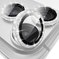 YWXTW [All-Over Glitter Camera Lens Protector for iPhone 17 Pro Max/17 Pro/16 Pro Max/16 Pro/15 Pro Max/15 Pro/14 Pro/Max, 9H Tempered Glass Camera Cover, Anti-Scratch Case Friendly (Titanium Silver) by YWXTW