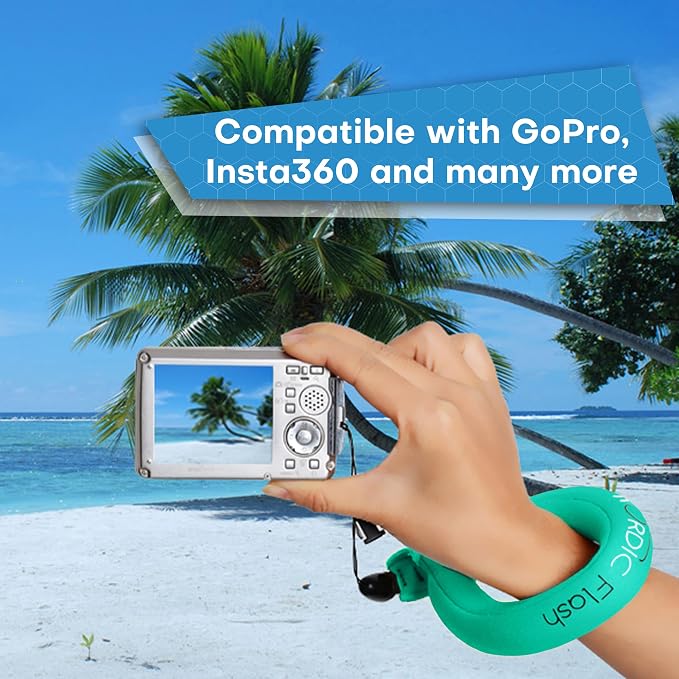 Nordic Flash Floating Wrist Strap (2-pack) for Phone & Action Camera - Compatible with GoPro Hero 13, Insta360 X4, DJI Action 5 Pro, OM System TG-7, Kodak PixPro WPZ2 & iPhone - Turquoise & Purple - Image 4