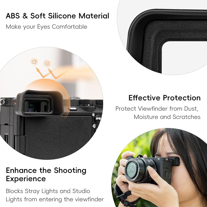 Extended A6700 Eyecup Eyepiece Replaces Sony FDA-EP20 | Soft Silicon,Camera Eye Cup Viewfinder,for Sony A6700 Mirrorless Camera,Not Affect The Use of A6700 Camera Screen - Image 6