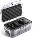 Evergreen Dry Box Tech Organizer – For Camera, Cables, Hard Drives, Memory Cards, Keys, Compatible with GoPro, Airtags (Large, PROFoam, Clear) by EvergreenCases