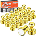 FINDMAG 28 Pack Fridge Magnets, Refrigerator Magnets for Classroom, Gold | White Board Magnets for Pictures and Photos Display in Office and Locker, Accessories Decorative, Easy to Move Design by FINDMAG
