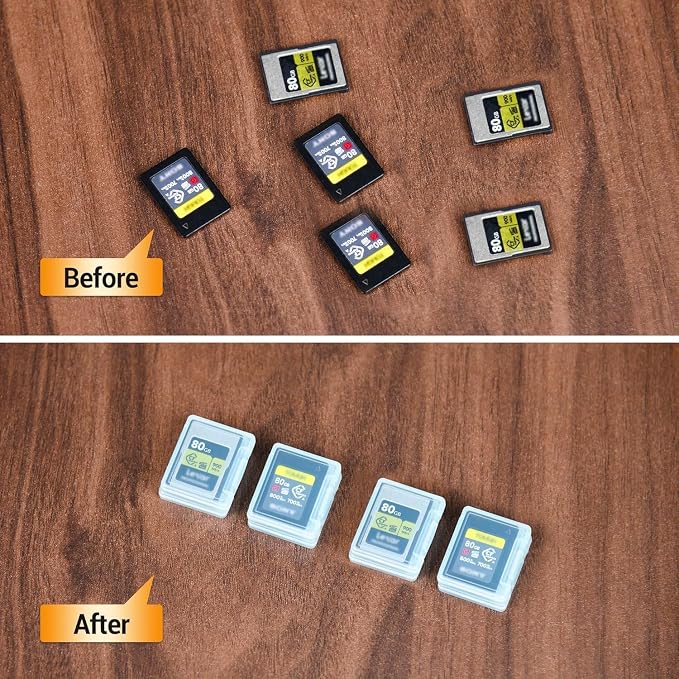 6 Pcs CFexpress Type-A Card Holders Storage Cases with Label Stickers | 6Pcs independent cases, specially for CFexpress Type-A cards, dustproof anti-scratch protection, adhesive Label - Image 6