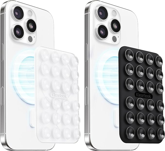 Klearlook 2Pack Magnetic Suction Phone Mount for MagSafe Case, Transparent & Black by KlearlookMaximizedClarity