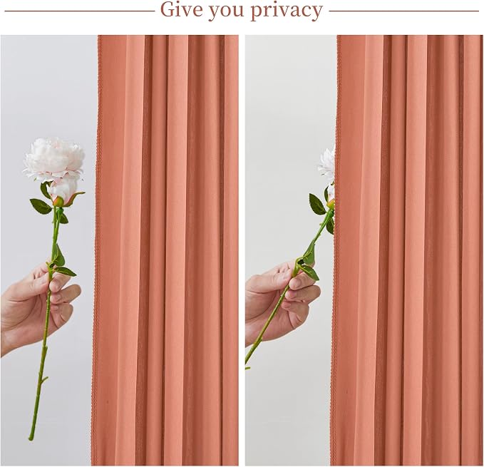 10x10 Rust Backdrop Curtain for Parties Wedding Wrinkle Free Red Photo Curtains Backdrop Drapes Fabric Decoration for Birthday Party Baby Shower Christmas 5ft x 10ft,2 Panels - Image 8