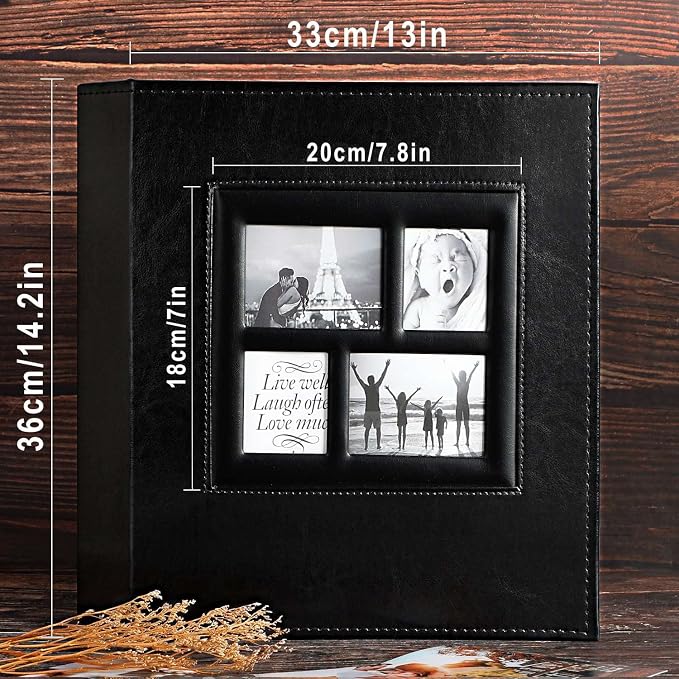 Ywlake Photo Album 4x6 600 Pockets Photos, Extra Large Capacity Family Wedding Picture Albums Holds 600 Horizontal and Vertical Photos Black - Image 5