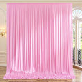 10ft x 10ft Wrinkle Free Pink Backdrop Curtains for Parties, Polyester Baby Pink Backdrop Drapes 2 Panels 5x10ft for Wedding Girl Birthday Party Photography Background by ENJOYYOURPARTY
