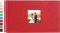 potricher Small Photo Album 4x6 100 Photos, Leather Cover, Red | Leather 4x6 Picture Album with 100 Horizontal Pockets, Photo Book for Family, Wedding, Anniversary, and Baby by potricher