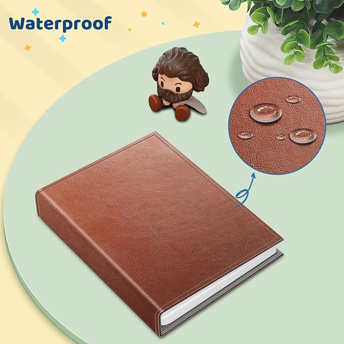 Fintie Photo Album 4x6 Photos - 52 Pockets Small Wallet Albums For Family | Vegan Leather Cover, 4X6 Picture Keepsakes, Family/Wedding/Travel Memory Book, Baby/Kids/Boys/Girls Gift, Vintage Brown - Image 5