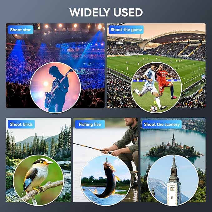 APEXEL 36X Telephoto Lens with Tripod – Pro Telephoto Camera Lens | for Iphone, Samsung, Pixel, and More – Optical Zoom Captures Faraway Buildings, Mountains, and Wildlife in Crisp Detail - Image 2