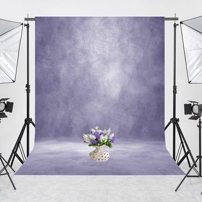 Abstract Photography Backdrop for Photoshoot 8x10ft,Light Purple,No Stand | Professional,Polyester Fabric,Roller Pocket on Top,Vintage Portrait Photo Props Booth Background,Photoshoot Studio - Image 3