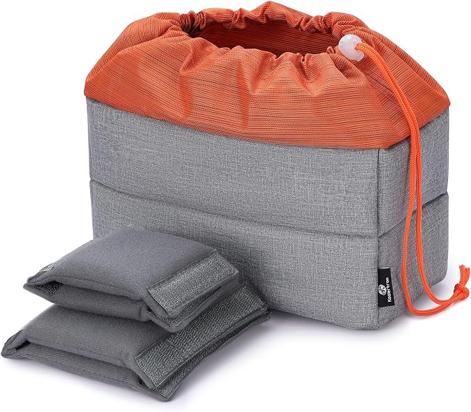 Koolertron Waterproof DSLR Camera Bag with Removable Insert, Adjustable Compartments, Fits in Camera Bags - Protective Case for DSLR/SLR Cameras & Accessories by Koolertron