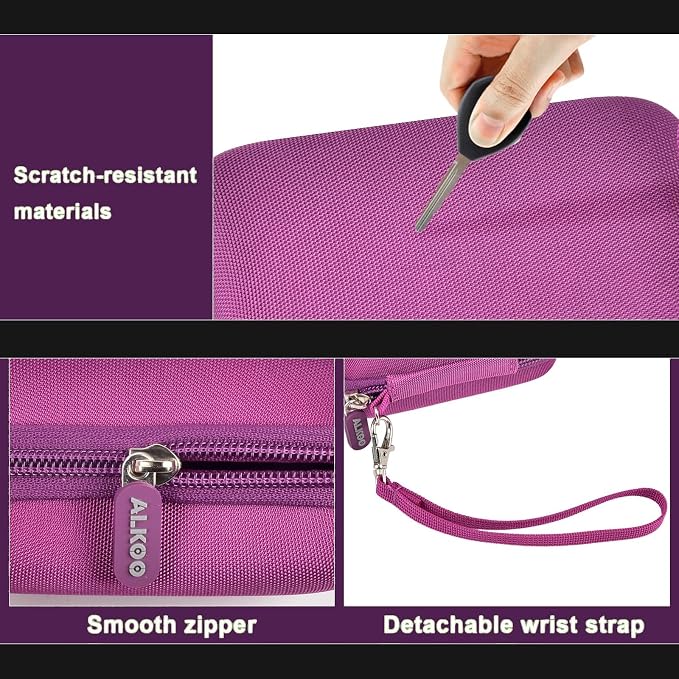 ALKOO Digital Camera Case for CAMKORY/Pouch for KODAK PixproDark Purple | for Lecran/for VAHOIALD Point and Shoot Camera, Hard Carrying Case with Mesh Pocket, Compact for Vlogging, Travel and Storage - Image 4