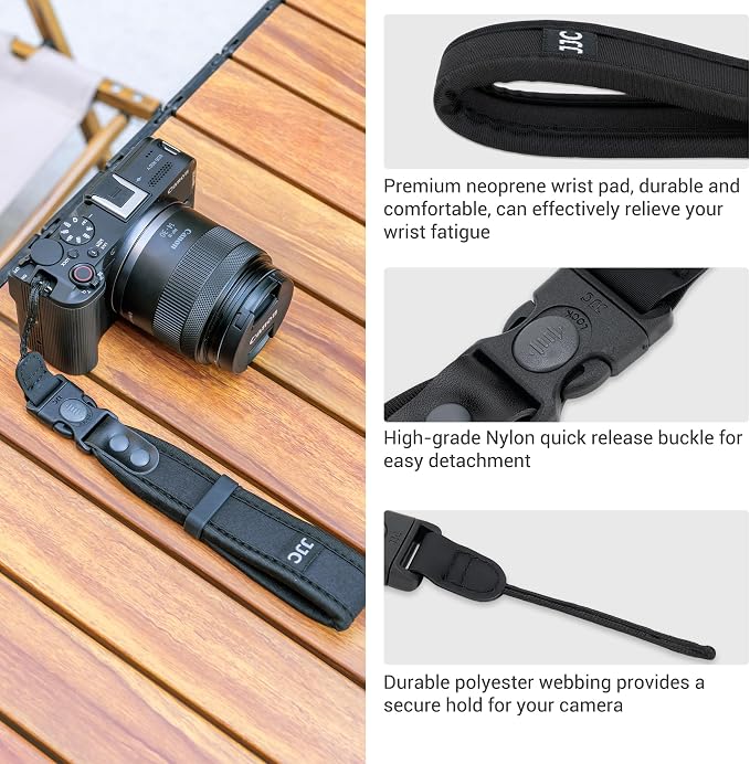 JJC Camera Hand Strap Wrist Strap for Canon EOS R50 Nikon Z6 II Z7 II Z50 | Updated Soft Strap for Sony A6000 A6100 A6300 A6400 A6500 A6600 A6700 A7RVI A7RV A7RIV A7V A7IV & More DSLR Mirrorless Camera - Image 6