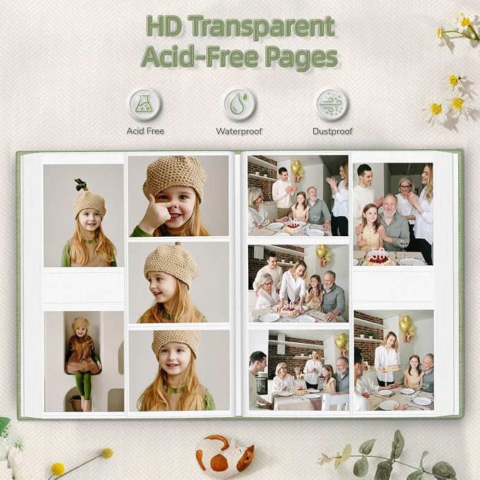 popotop Photo Album 4x6-600 Photos Photo Books with 600 Horizontal and Vertical Pockets,Linen Cover Albums for Family Wedding Anniversary Baby Vacation Pictures - Image 3