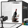 Light Box Photography 20" x 20", Large Portable Photo Studio Light Tent kit, Professional Dimmable Photo Booth with 216 LED Lights & 6 Backdrops for Jewelry and Food Items Product Photography by DUCLUS