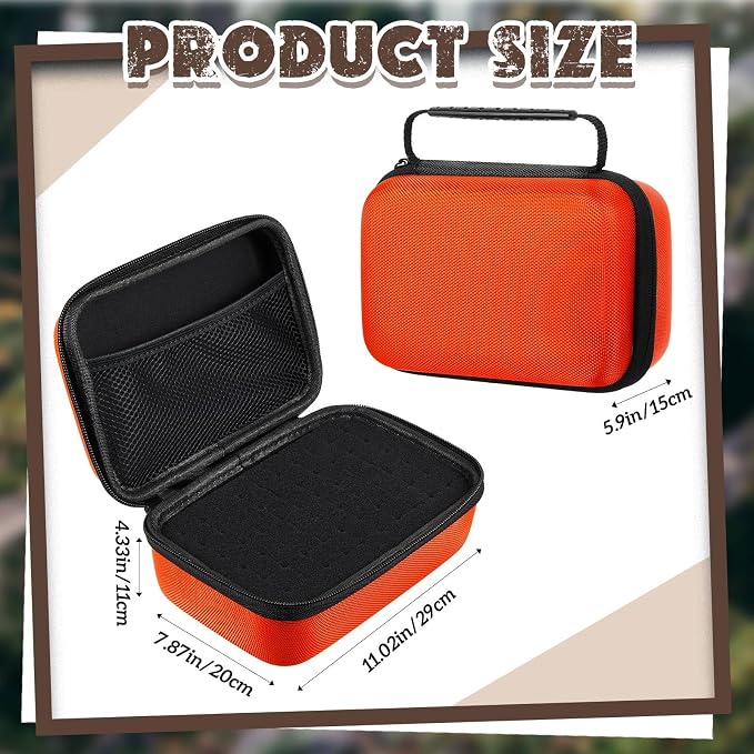 Relaxweex Hard Case with Foam, 11 X 7.8 X 4.3 Inch, Orange | EVA Waterproof Shockproof Case, Customizable Foam for Camera Electronics Instruments, Digital Products, with Knife - Image 2