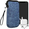 kwmobile Universal Phone Pouch Size XXL - 7" - Neoprene Smartphone Pouch with Zip - Water-Repellent Mobile Phone Case - Sleeve in Ocean Blue/Light Blue by kwmobile