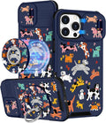 Buleens for iPhone 16 Pro Max Case 6.9 Inch - with Ring Stand & Camera Cover Aesthetic Cute Designed for Women Girls Girly Cartoon Kawaii Dogs Phone Case for iPhone 16 Pro Max Compatible with Magsafe by Buleens