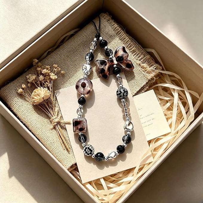 Cute Beaded Camera Wrist Strap for Phone, Digital Camera Charm Lanyard, Pearl Beaded Chain for Bag Keychain Gift - Image 5