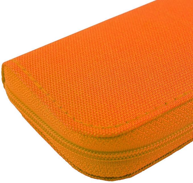 Memory Card Case - Carrying Case Suitable for Micro SD, Mini SD and 4X CF, Card Holder Bag Wallet for Media Storage Organization (Orange) - Image 5
