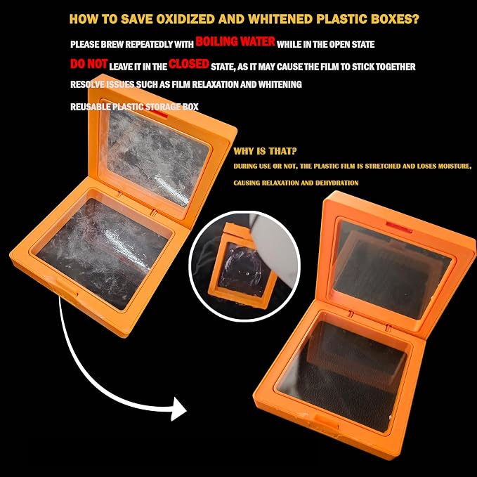 12 PCS Dual-Color Packaging Box 3D Floating Frame Display Stand, Color-Matching Packaging Display Box, Transparent Window Jewelry Case, PE Film Anti-Oxidation Storage Case. (Black+Pink) - Image 6