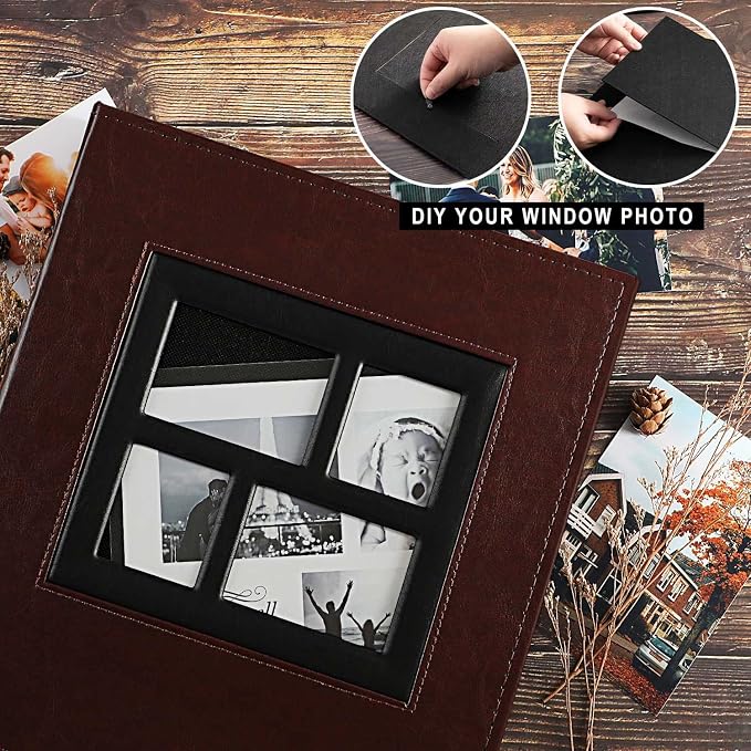Ywlake Photo Album 4x6 1000 Pockets Photos, Extra Large Capacity Family Wedding Picture Albums Holds 1000 Horizontal and Vertical Photos Brown - Image 4