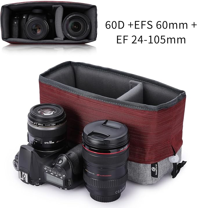Koolertron Waterproof DSLR Camera Bag with Removable Insert, Adjustable Compartments, Fits in Camera Bags - Protective Case for DSLR/SLR Cameras & Accessories - Image 4