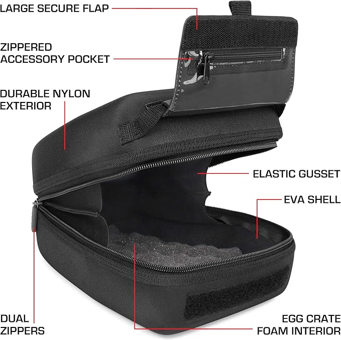 USA Gear Hard Shell Zoom Lens & DSLR Camera Case with Molded EVA Protection, Quick Access Opening and Padded Interior - Compatible with Nikon, Canon, Olympus Cameras with Popular 300mm Lenses - Image 4