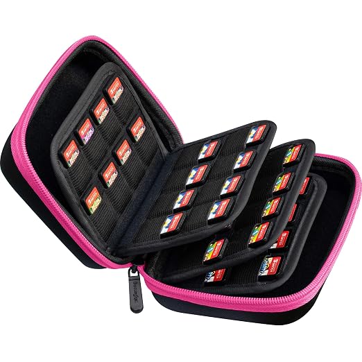 ButterFox 64 Switch Game Case for Nintendo Switch, Switch Game Card Storage Holder or SD Memory Card Case (64 Pink/Black) by ButterFox