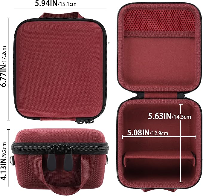 Case for KODAK PIXPRO AZ653/AZ401/AZ405/AZ425/AZ528 Digital Camera | Protective Storage Box, Portable Carrying Box, Smooth Zipper, Travel-ready, Shoulder Strap Covenient to Carry, Red Case - Image 6
