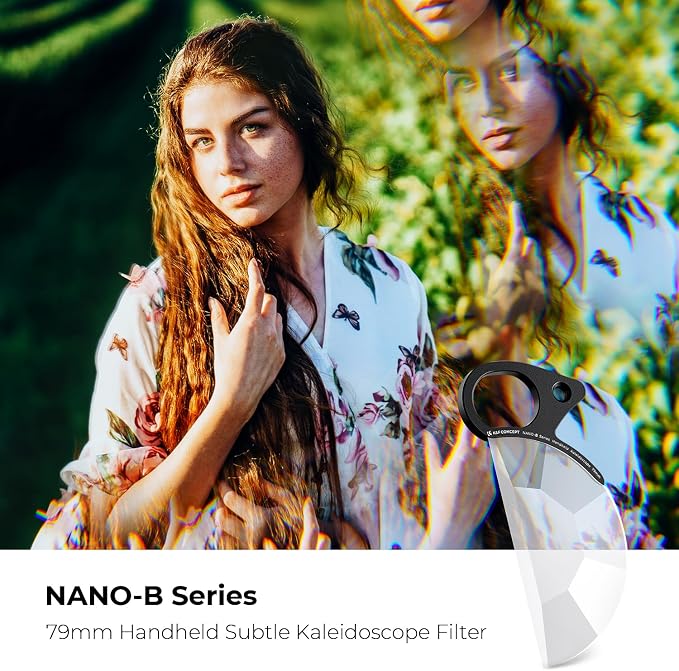 K&F CONCEPT 79mm Handheld Subtle Kaleidoscope Filter | Special Effects Optical Glass Prism Filter for Camera Lens Nano-B Series FE111 - Image 2