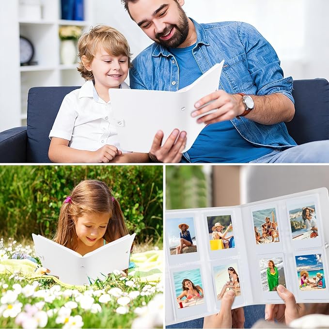 Ruibytree 320-Pocket PU Leather Photo Album for Instax Mini Camera, White | Gift-Ready Packaging, PU Leather Cover, Acid-Free Pages, Side-Loading Clear Pockets, Durable Binding, Easy Photo Viewing - Image 7