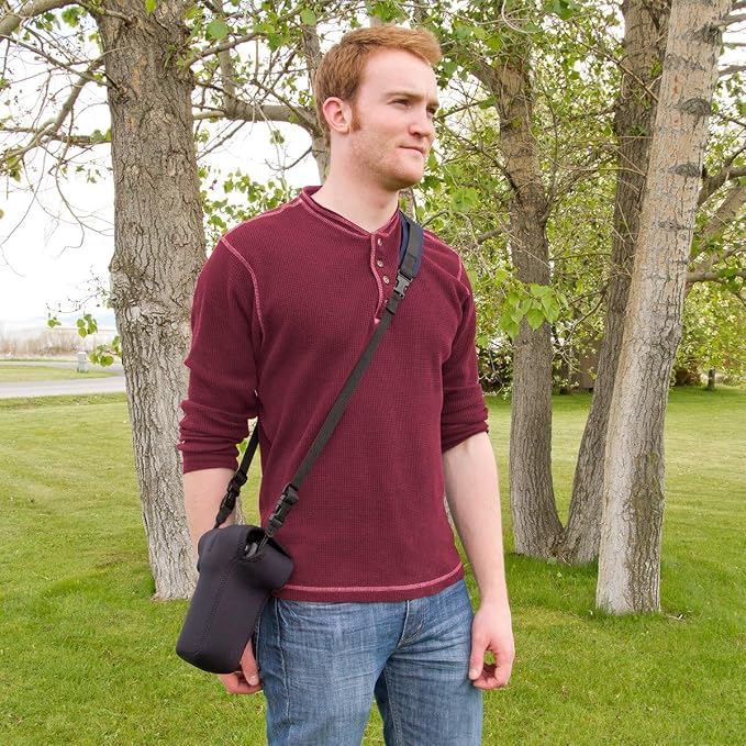 OP/TECH USA Soft Pouch – Compact digital camera case, lightweight accessories pouch, sleek neoprene sleeve for DSLR, perfect for backpacks & travel – durable protection in style | D-M 4/3 | Black - Image 8