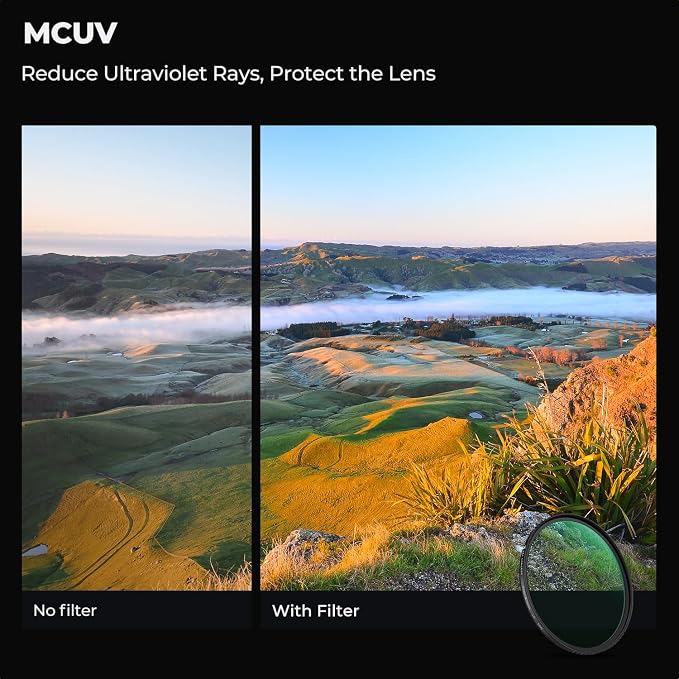 K&F CONCEPT 49mm UV/CPL/ND2-400 Len Filter Kit 3pc Multi-Layer Coatings | UV+Polarizer+Variable ND Lens Filters Kit (1-9 Stops)+Cleaning Cloth+Filter Pouch for Camera Lens Nano-K Series FS303 - Image 3