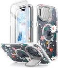 i-Blason for iPhone 15 Pro Case MagSafe, w/‌ Screen Protector, Paint | Built-in Screen Protector, Camera Cover Stand, Slim, Stylish by i-Blason