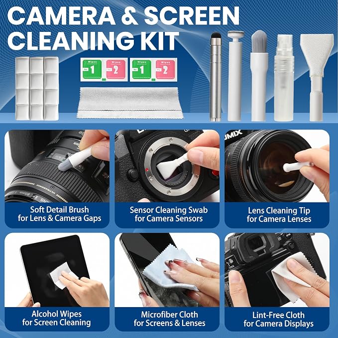 Phone Cleaning Kit (57PCS), iPhone Cleaning Kit, Airbud Cleaning Kit for AirPods, Keyboard Cleaning Kit, Charging Port Cleaner for Apple Lightning/Android USB-C (White, with 10 Mini Brush) - Image 6