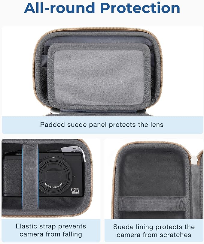 BAGSMART Digital Camera Case Protective Lightweight Camera Bag with Strap | Waterproof & Shockproof Small Camera Case with 2 Carrying Ways for Canon PowerShot G7X Mark II/III/Sony DSCW800/DSCW830 - Image 7