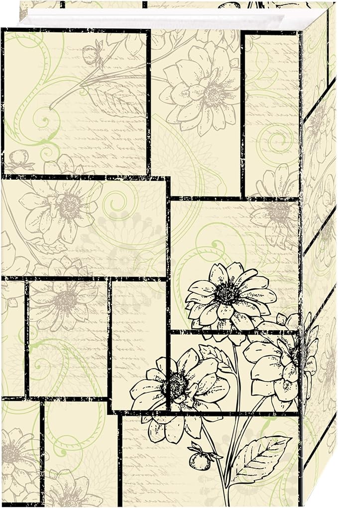 3-Ring Photo Album 504 Pockets Hold 4x6 Photos, Floral Panes Design - Image 3
