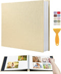 Large Photo Album Self Adhesive Scrapbook Album for 4x6 5x7 8x10 Pictures DIY Photo Book as Scrapbooking Supplies Kits, Birthday Gifts for Women Mom Wedding Baby Family Travel by HenPisen