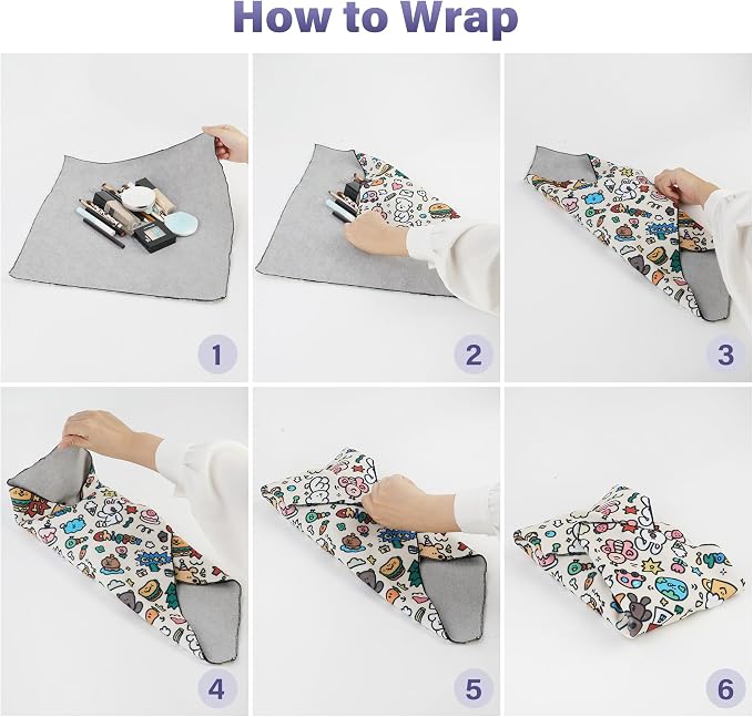 Walking Way Self-Adhesive Magic Cloth Makeup Bag, Portable Protective Cosmetic Pouch, Camera Lens Wrap, Stylish Travel Organizer for Beauty Essentials, Travel, Gifts & Daily Use - Image 6
