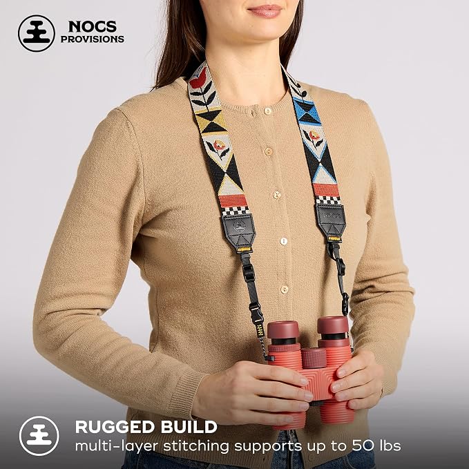 Nocs Provisions NocLoc Woven Tapestry Strap, Binocular & Camera Carry Accessory for All‑Day Comfort Hold - Flora - Image 4